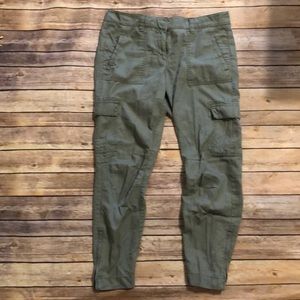 LOFT Army Olive Green Cargo Jogger Pant 4